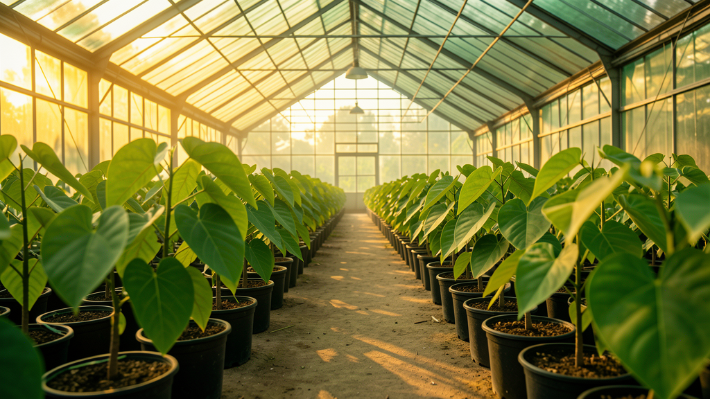 Phoenix Tree greenhouse nursery rows